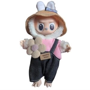 Adorable Pink and Black Plush Doll